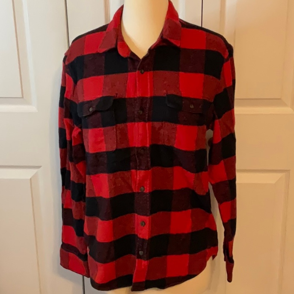Mens Lucky Brand Buffalo Plaid Button Down Shirt Small‎ Saturday Stretch